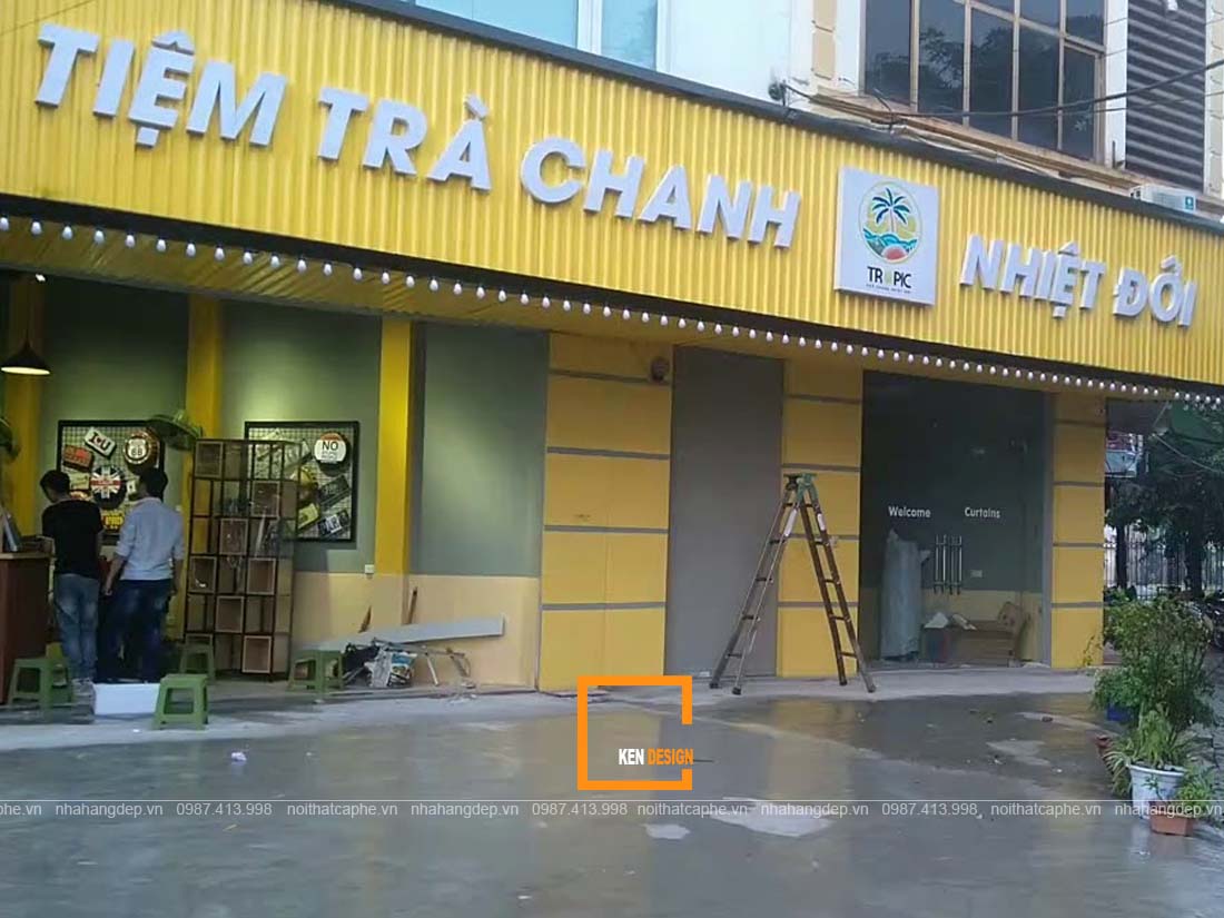 thiết kế quán trà chanh